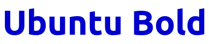 Ubuntu Bold font